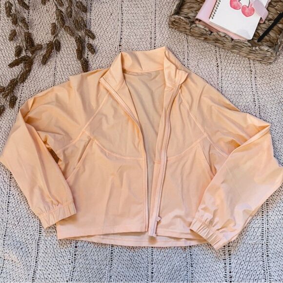 orange zip up jacket size 8 - Picture 1 of 5